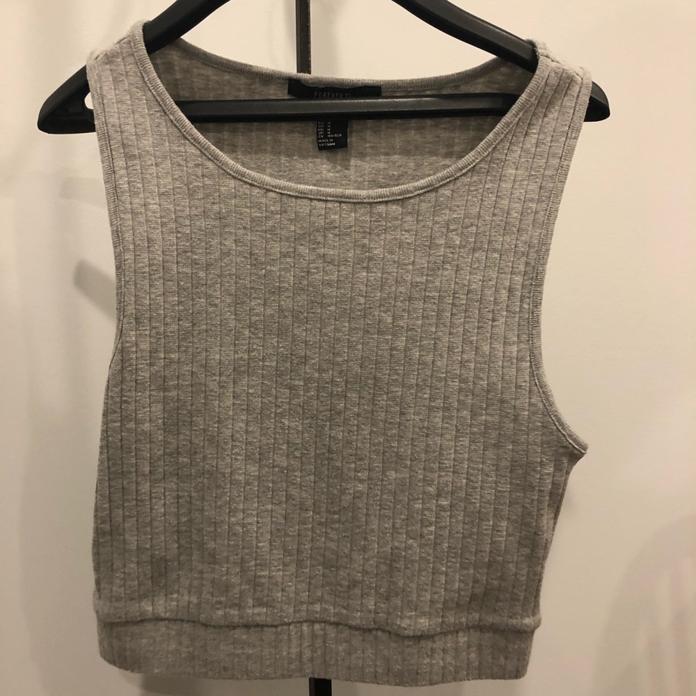 Forever 21 gray crop tank